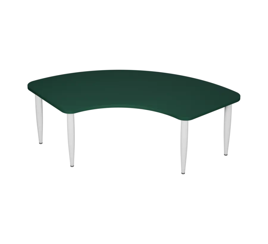 PLAYFORM 28 modulární hravé stoly, výška 520 mm, kovová podnož bílá, deska 25 mm, zelený onyx